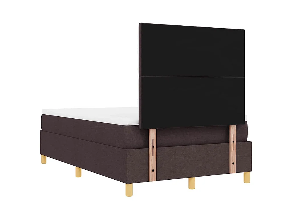 Boxspring bed met hoofdeinde Donkerbruin 190 x 120 cm Stof