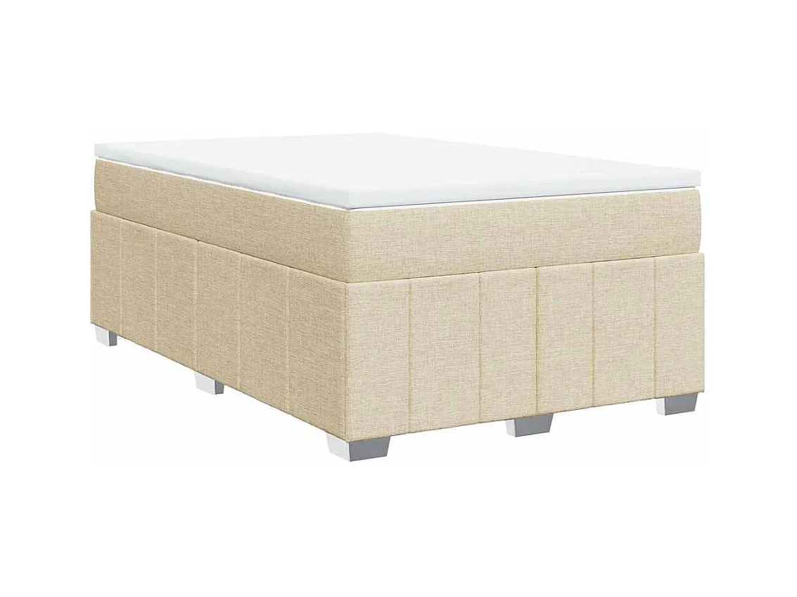 Boxspringbett mit Matratze Creme 120x200 cm Stoff