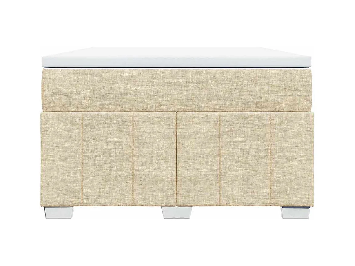 Boxspringbett mit Matratze Creme 120x200 cm Stoff