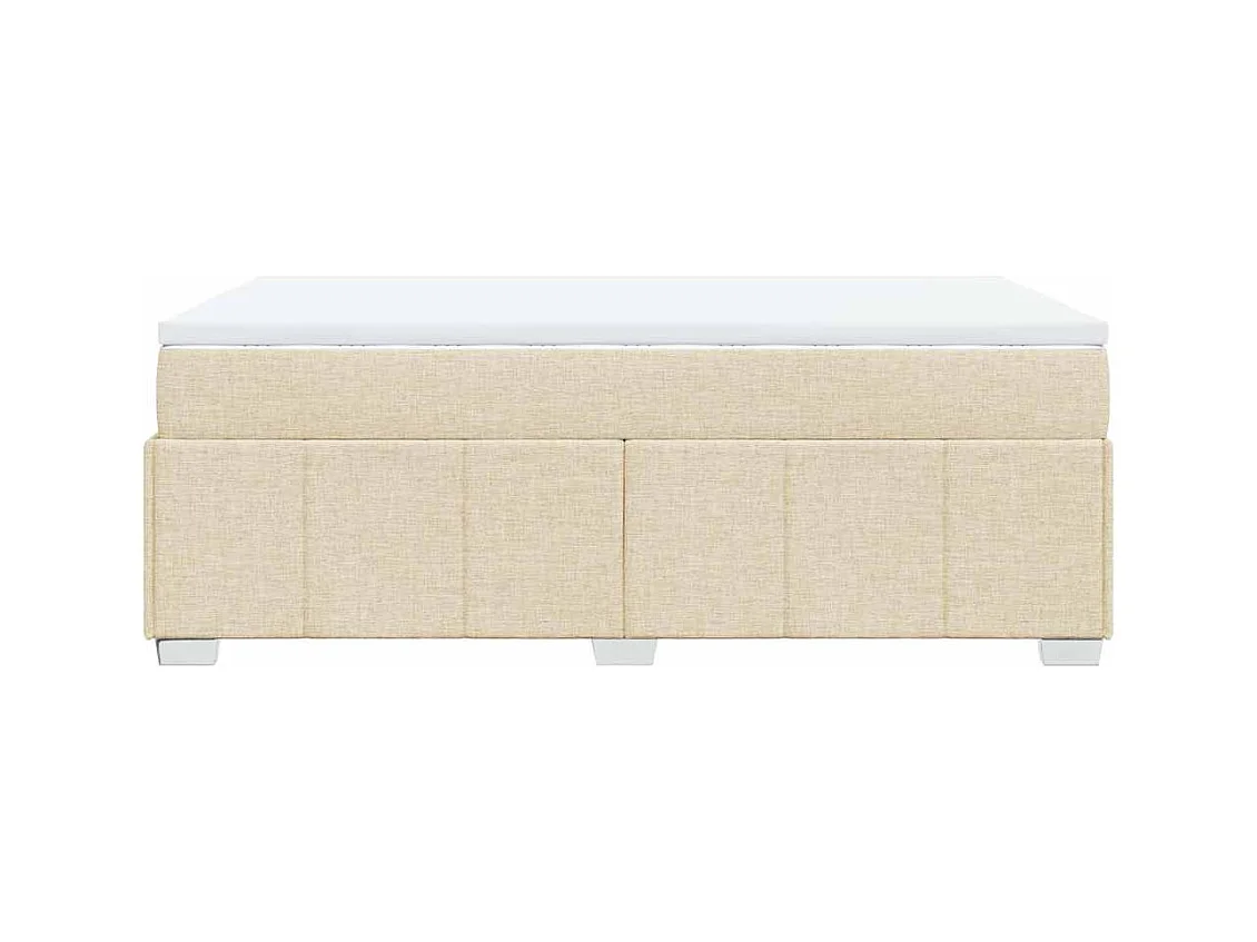 Boxspringbett mit Matratze Creme 120x200 cm Stoff