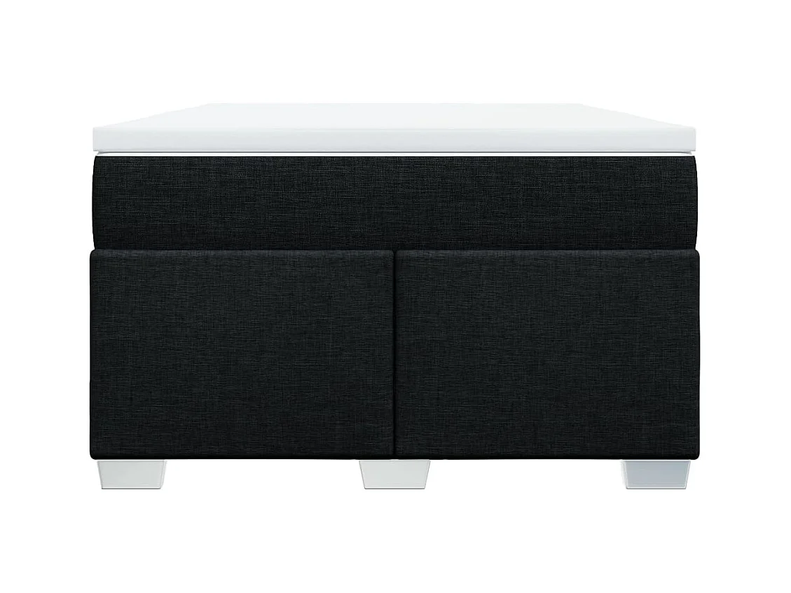 Giroletto a Molle con Materasso Nero 120x200 cm in Tessuto