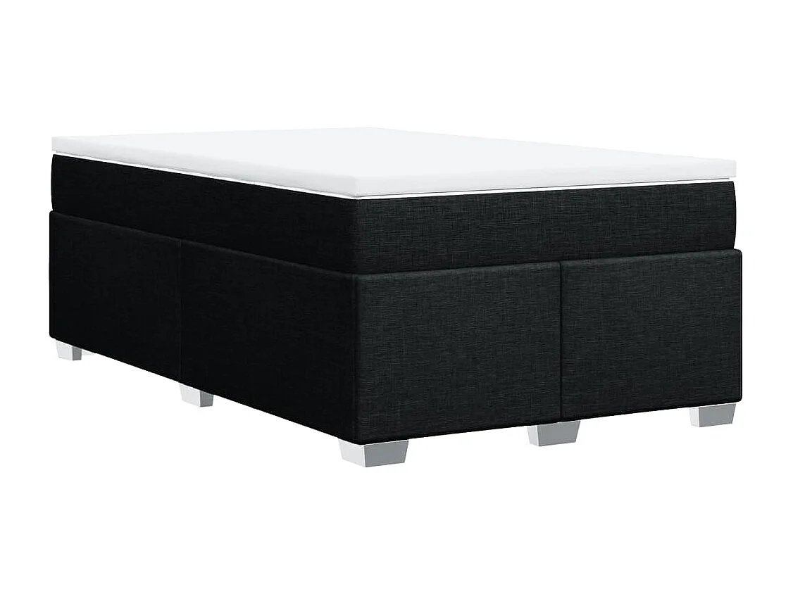 Boxspringbett mit Matratze Schwarz 120x200 cm Stoff