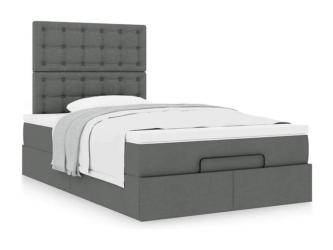 Struttura Letto Pouf con Materasso 120x200 cm in Tessuto