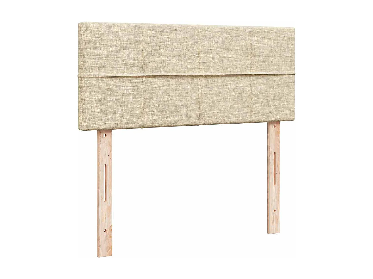 Sommier à lattes de lit avec matelas Crème 120x200 cm Tissu