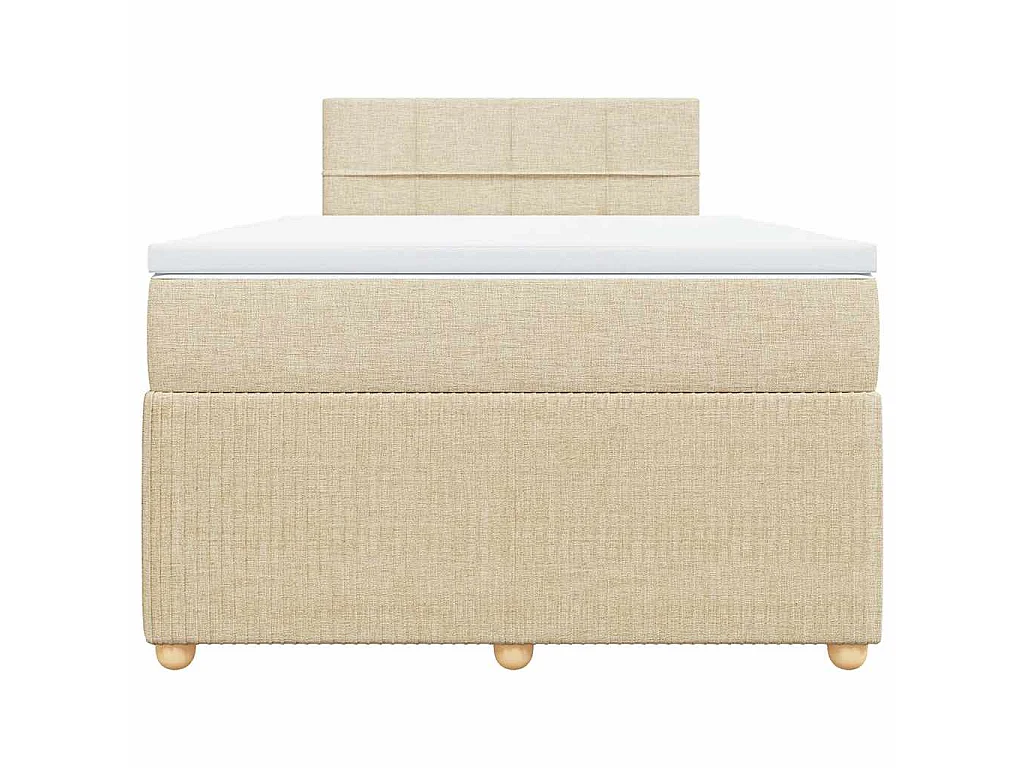Boxspringbett mit Matratze Creme 120x200 cm Stoff