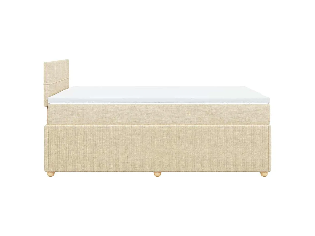 Boxspringbett mit Matratze Creme 120x200 cm Stoff