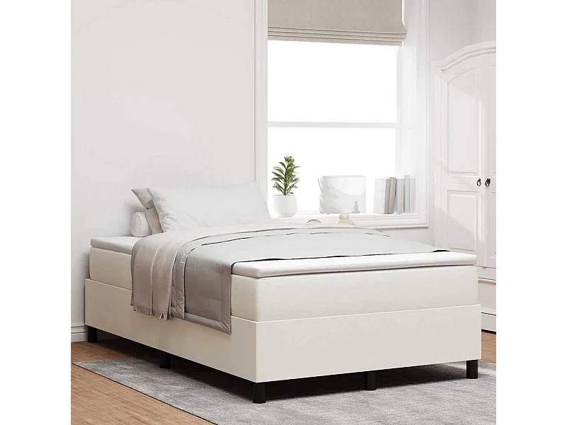 Platform bedframe Crème 120 x 190 cm Stof