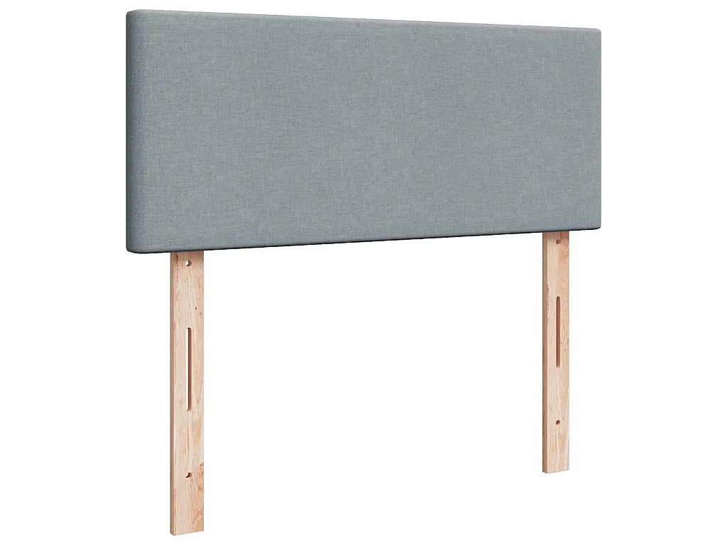 Boxspringbett mit Matratze Hellgrau 120x190 cm Stoff