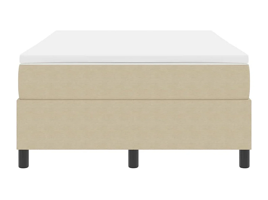 Boxspring bed Lichtgrijs en wit. 203 x 120 x 60 cm