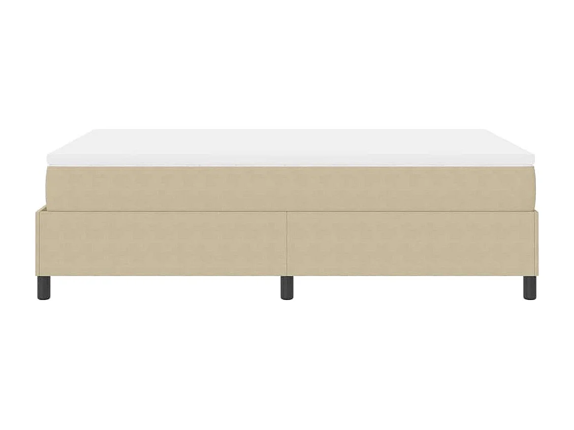 Boxspring bed Lichtgrijs en wit. 203 x 120 x 60 cm