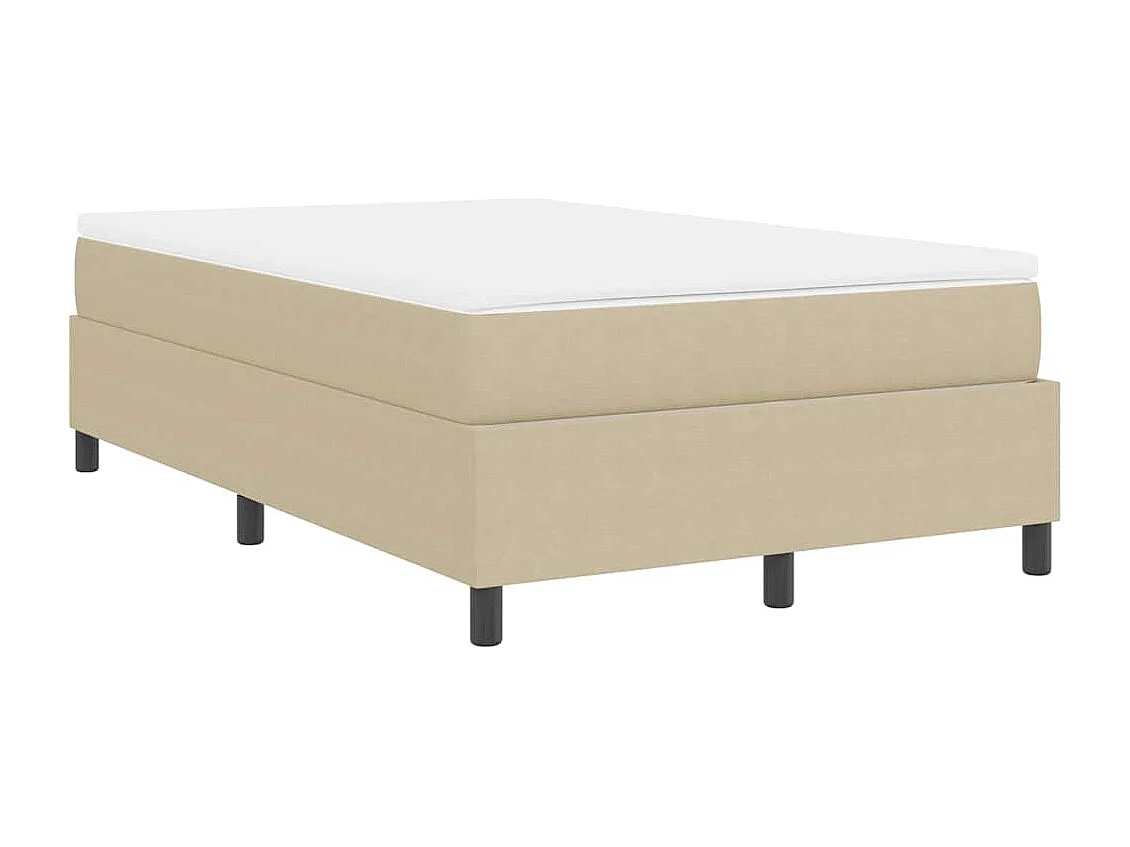 Boxspring bed Lichtgrijs en wit. 203 x 120 x 60 cm