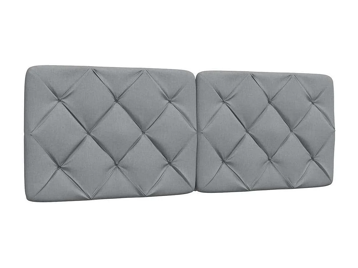 Lit avec matelas gris clair 120x200 cm tissu