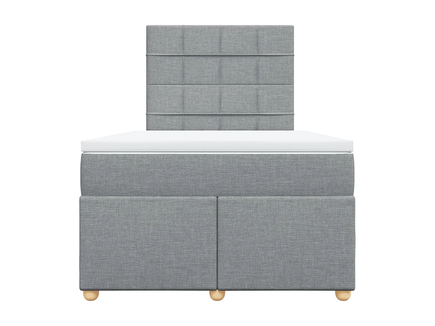 Boxspring met matras stof lichtgrijs 120x190 cm