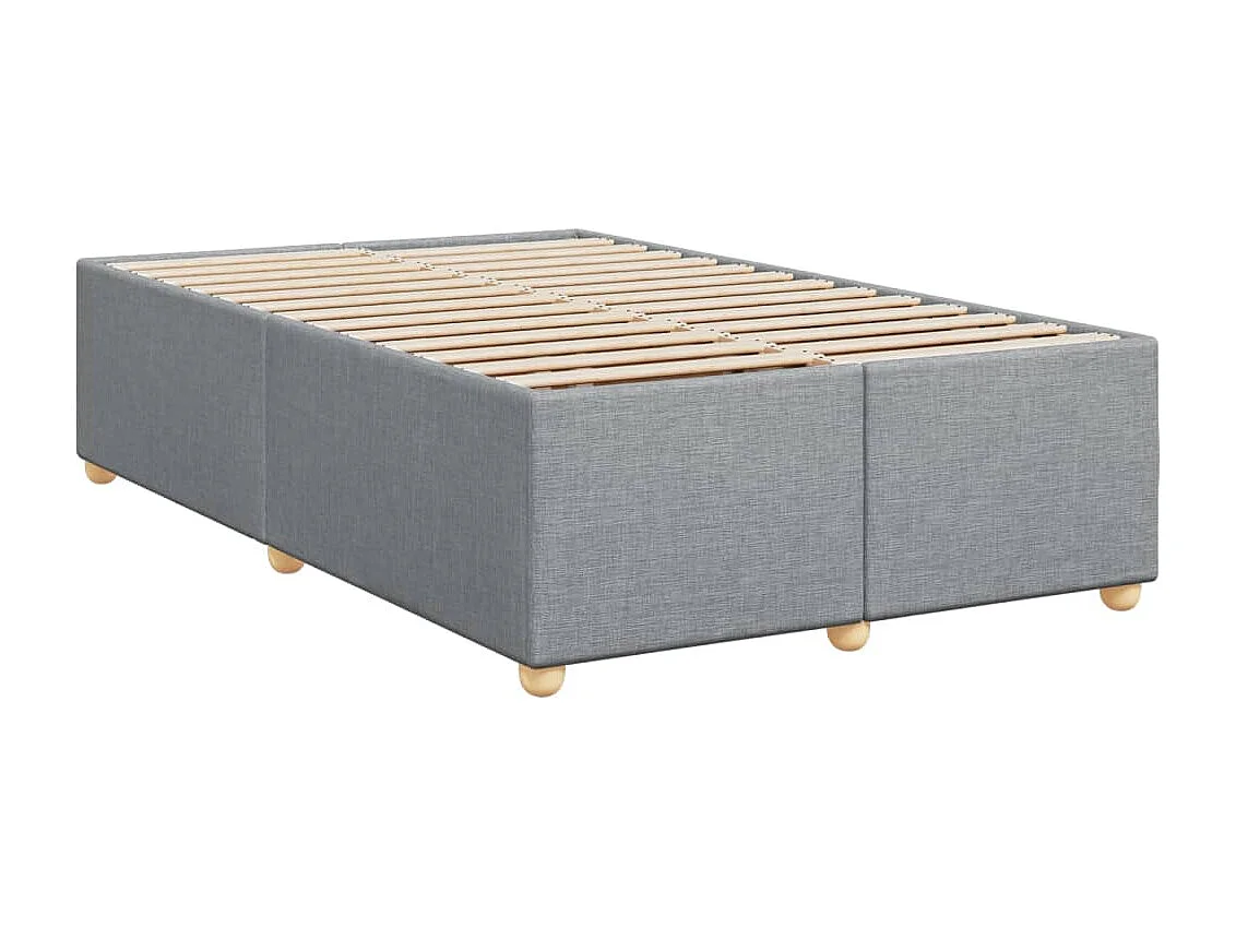 Boxspring met matras stof lichtgrijs 120x190 cm