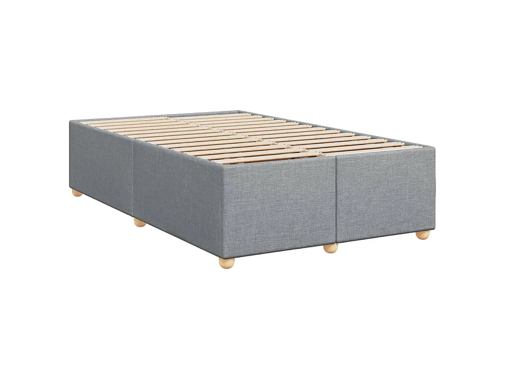 Boxspring met matras stof lichtgrijs 120x190 cm