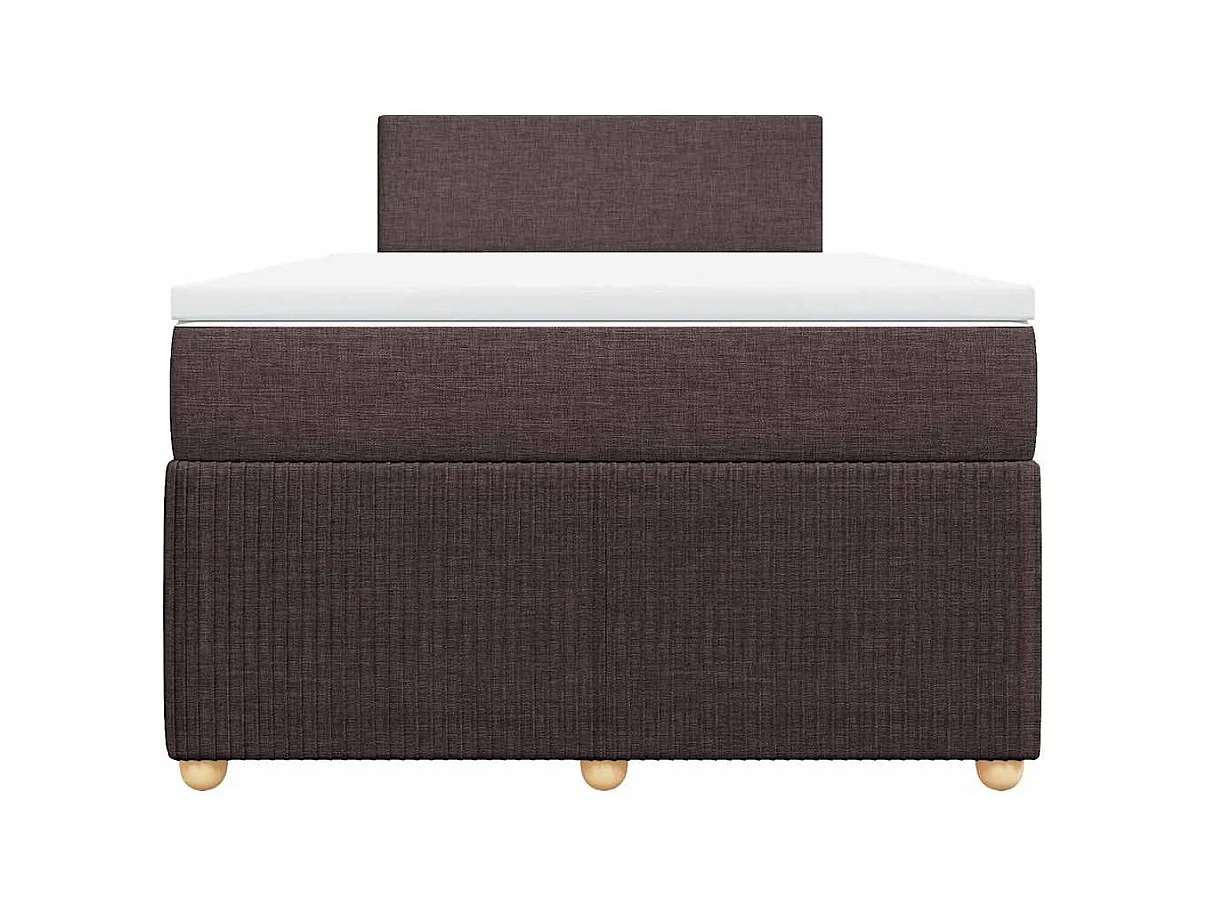 Boxspringbett mit Matratze Dunkelbraun 120x190 cm Stoff