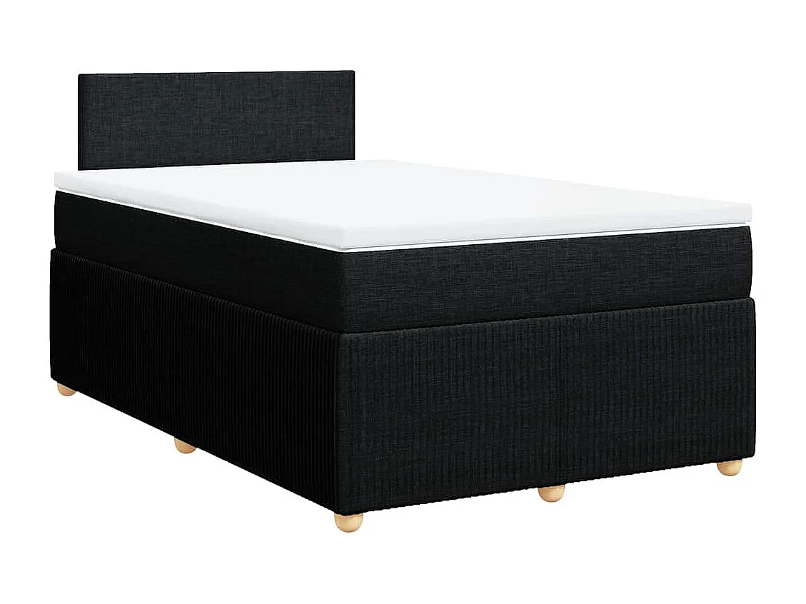 Boxspringbett mit Matratze Schwarz 120x190 cm Stoff