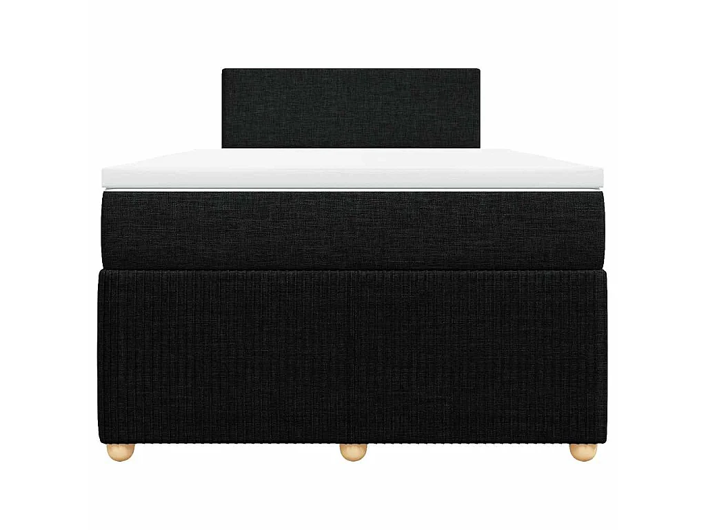 Boxspringbett mit Matratze Schwarz 120x190 cm Stoff