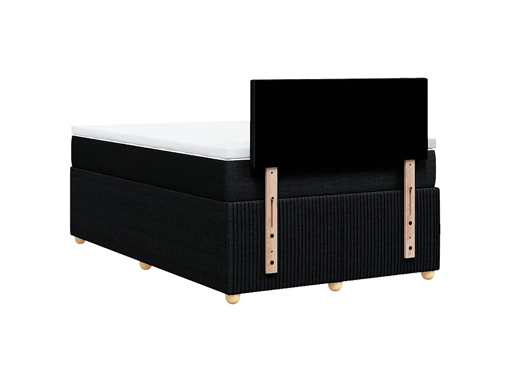 Boxspringbett mit Matratze Schwarz 120x190 cm Stoff