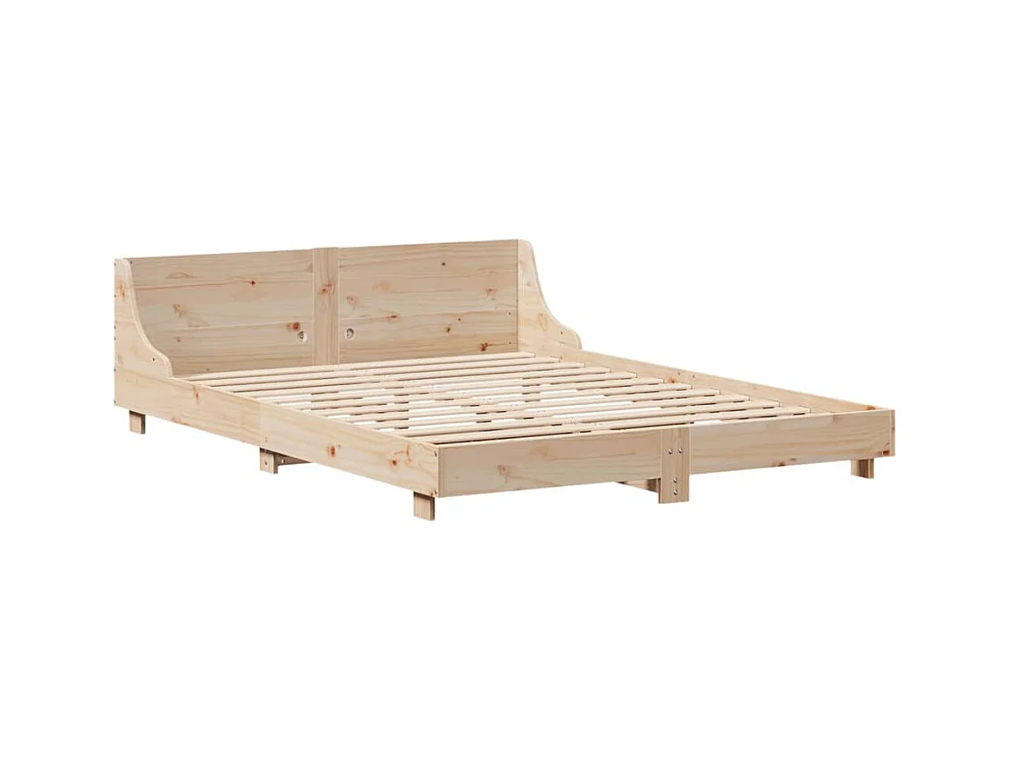 Cadre de lit sans matelas 120x200 cm bois de pin massif