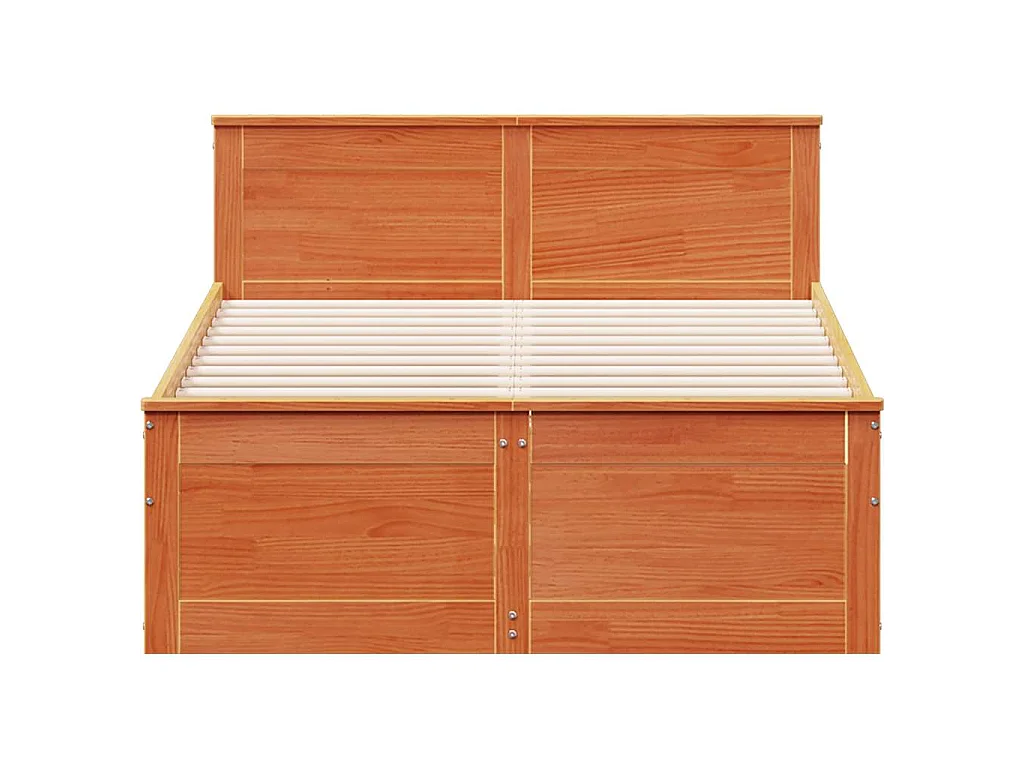 Giroletto senza Materasso con Testata Marrone Cera 120x190 Pino