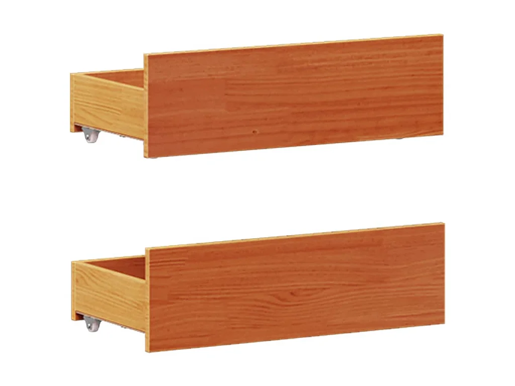 Giroletto senza Materasso con Testata Marrone Cera 120x190 Pino