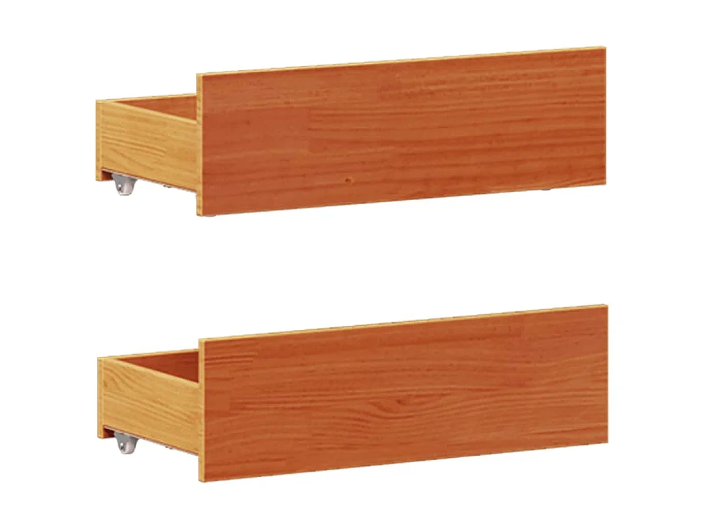 Bedframe zonder matras met hoofdbord hout wasbruin 120x190 cm