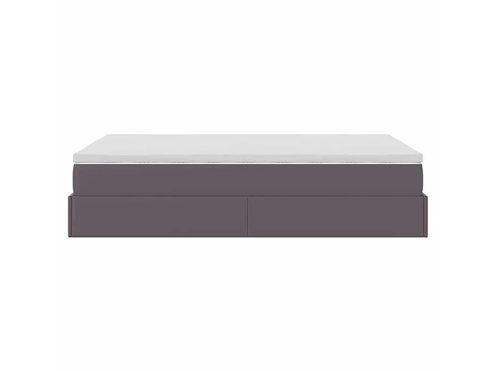 Ottoman bed met matras 120x200cm kunstleer grijs
