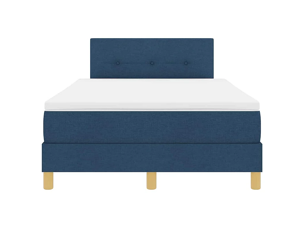 Boxspringbed met kussen met hoofdeinde Blauw 120 x 200 cm Stof