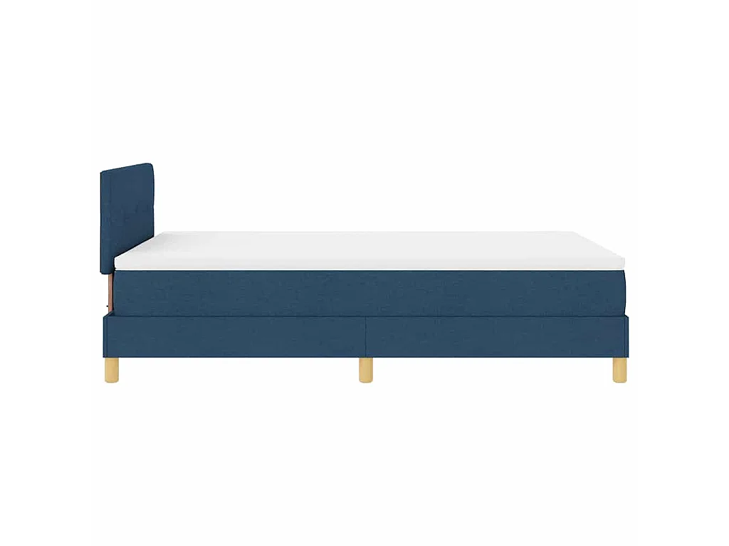 Boxspringbed met kussen met hoofdeinde Blauw 120 x 200 cm Stof