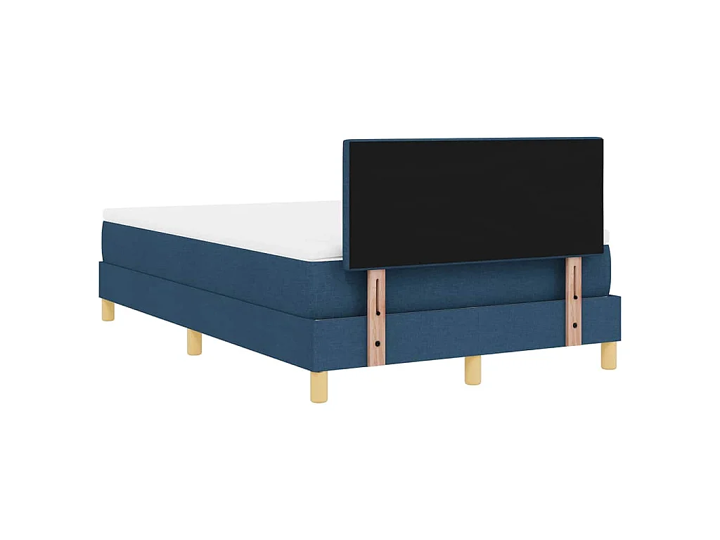 Boxspringbed met kussen met hoofdeinde Blauw 120 x 200 cm Stof
