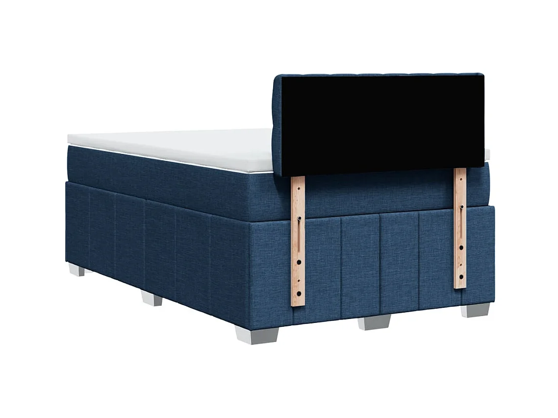 Boxspringbett mit Matratze Blau 120x200 cm Stoff