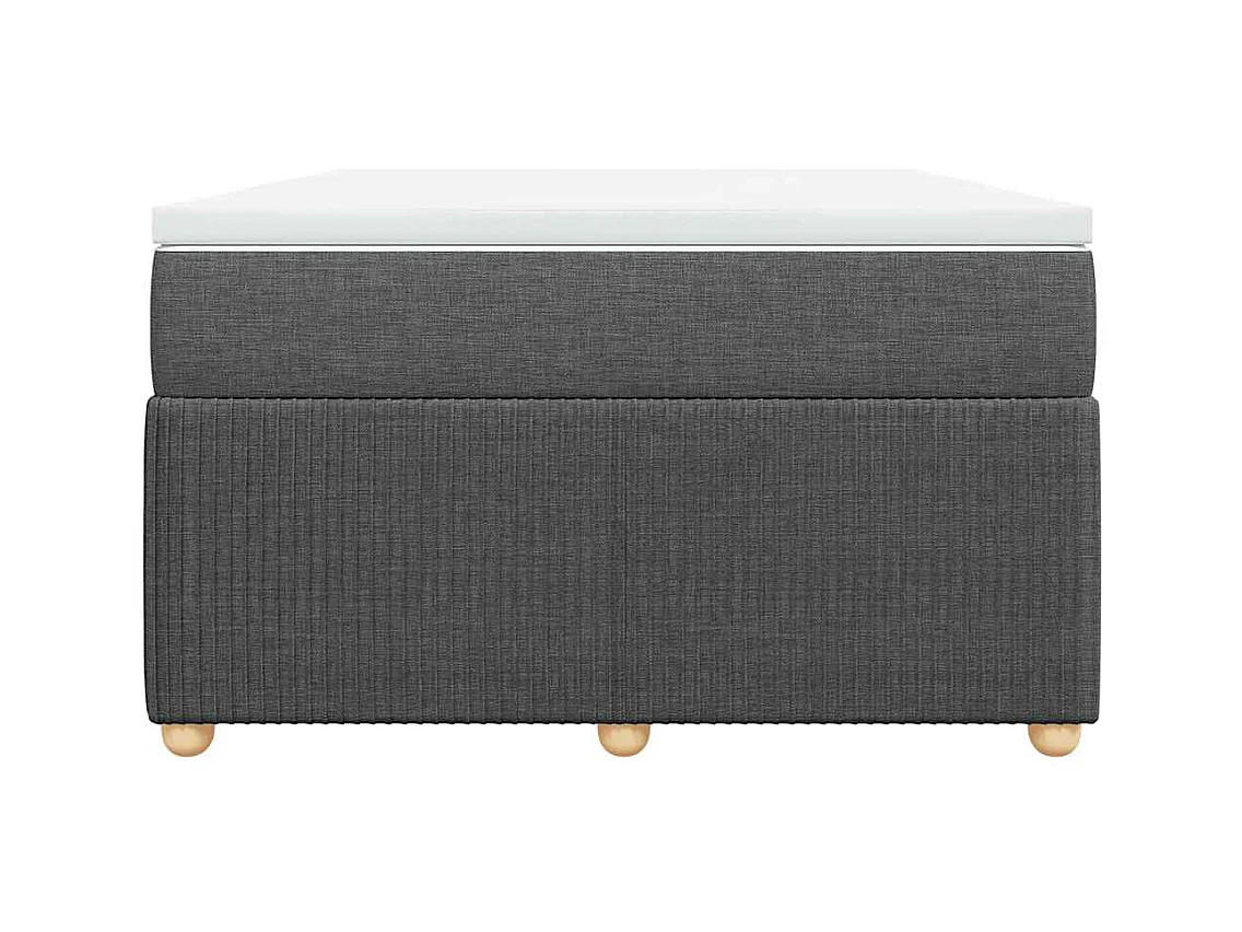 Boxspringbett mit Matratze Dunkelgrau 120x190 cm Stoff