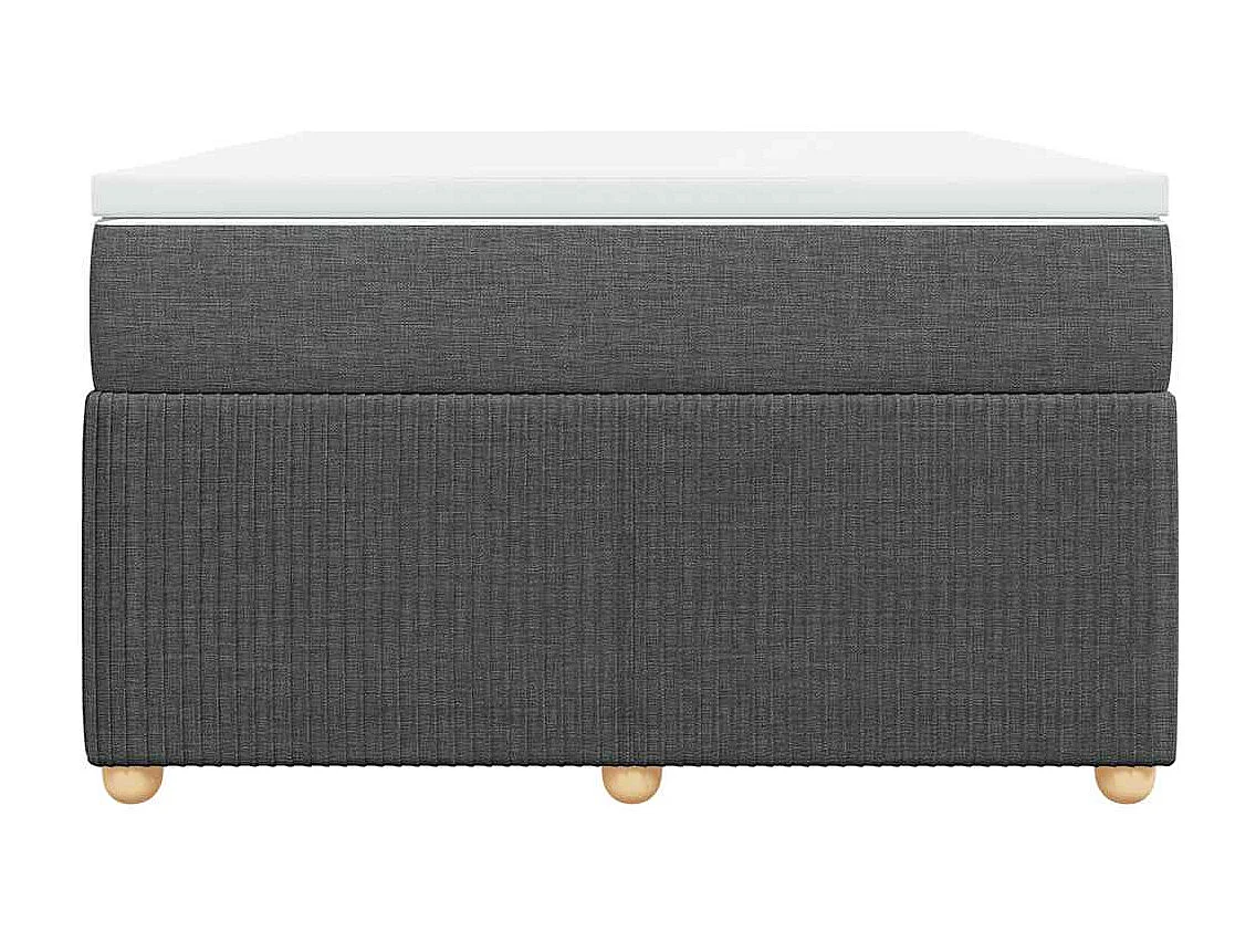 Boxspringbett mit Matratze Dunkelgrau 120x190 cm Stoff