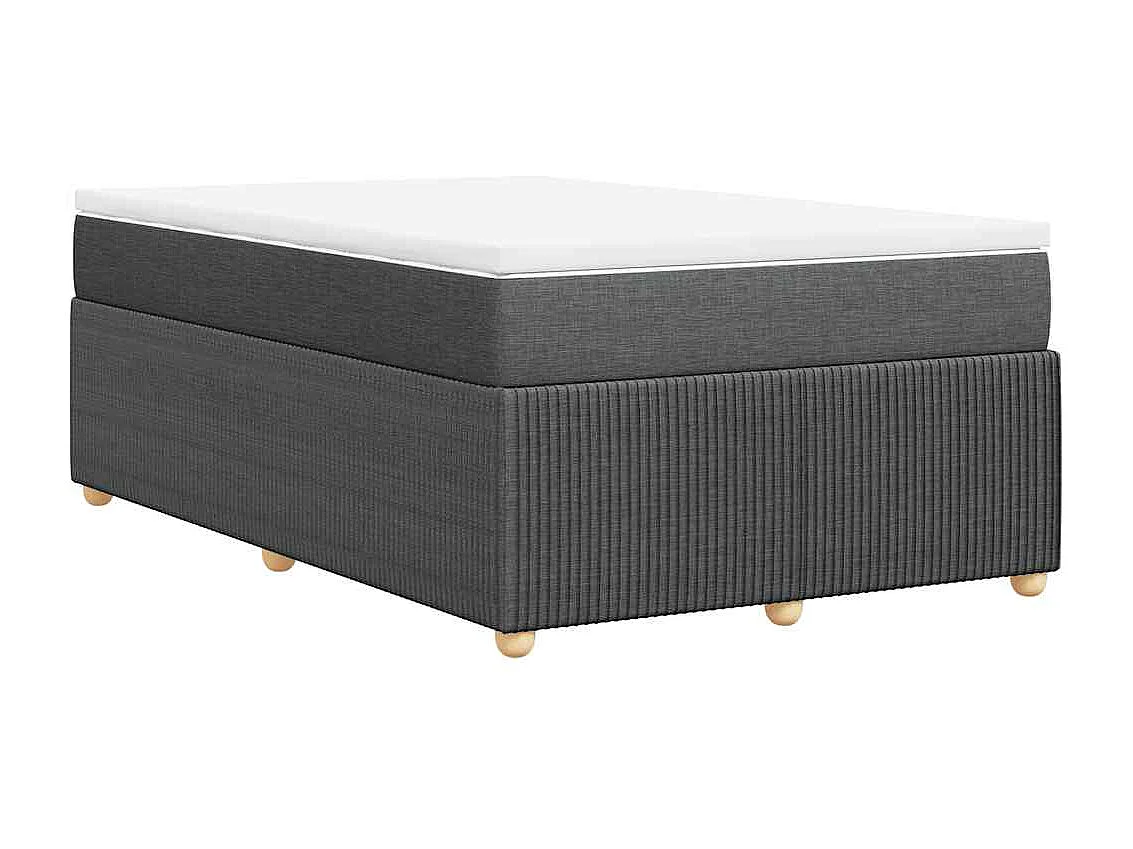 Boxspringbett mit Matratze Dunkelgrau 120x190 cm Stoff