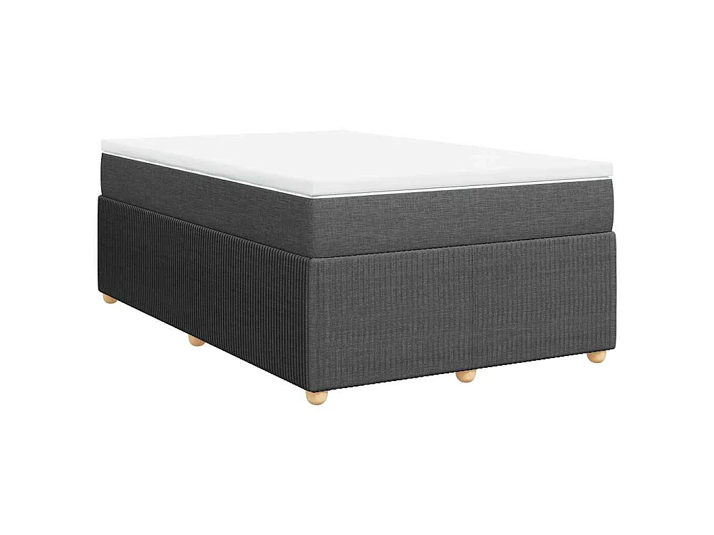Boxspring met matras stof donkergrijs 120x190 cm