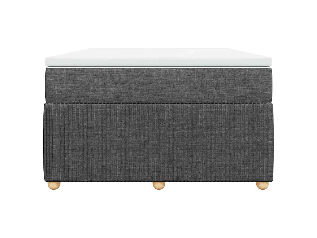 Boxspring met matras stof donkergrijs 120x190 cm