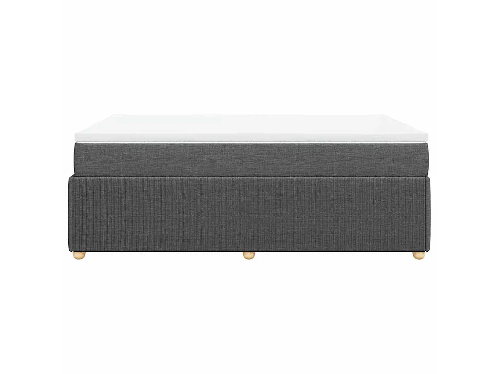 Boxspring met matras stof donkergrijs 120x190 cm