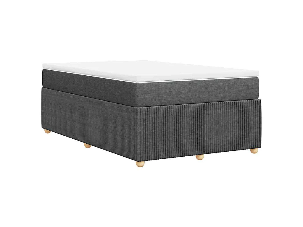 Boxspring met matras stof donkergrijs 120x190 cm