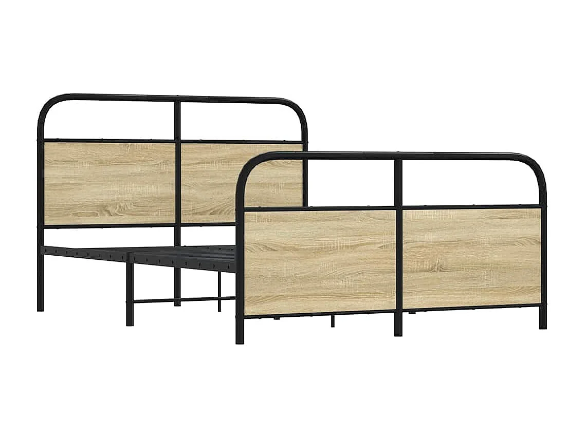 Cadre de lit sans matelas 120x190 cm cm chêne sonoma