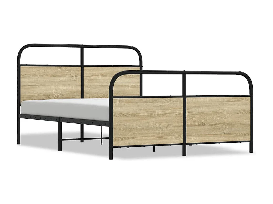 Cadre de lit sans matelas 120x190 cm cm chêne sonoma