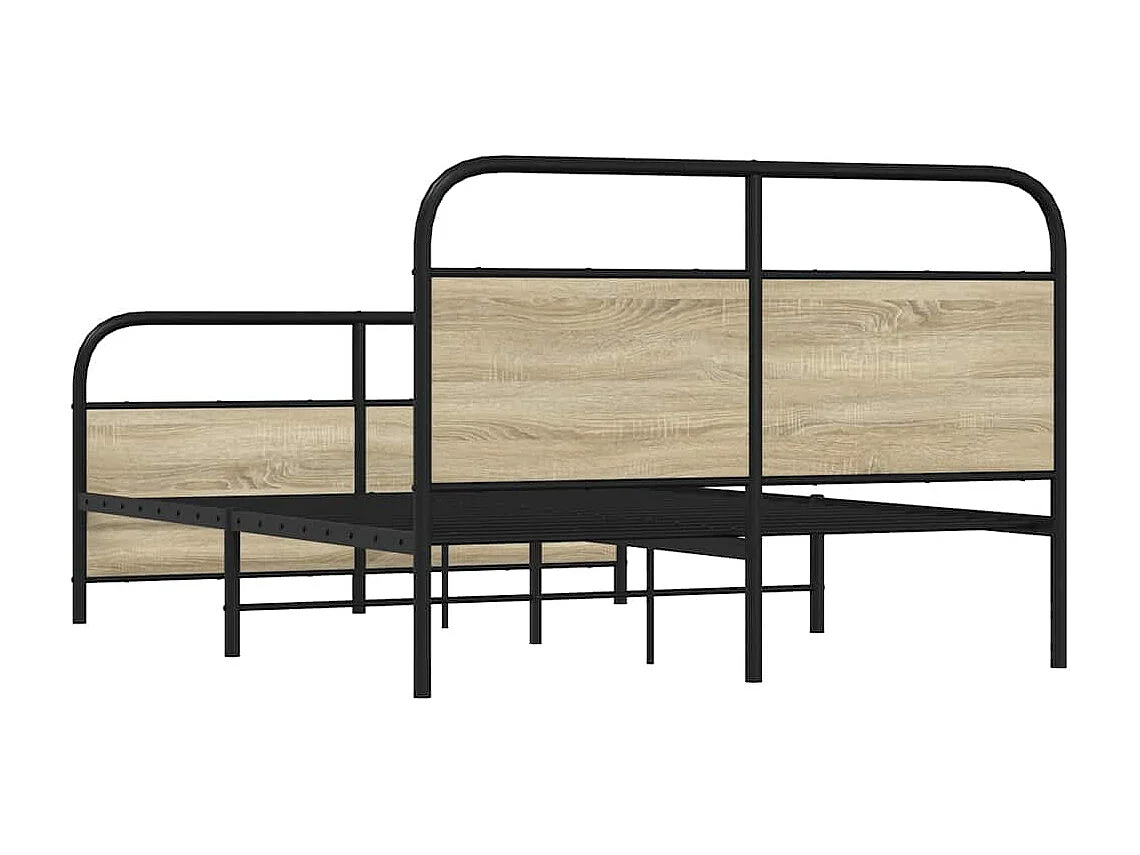 Cadre de lit sans matelas 120x190 cm cm chêne sonoma