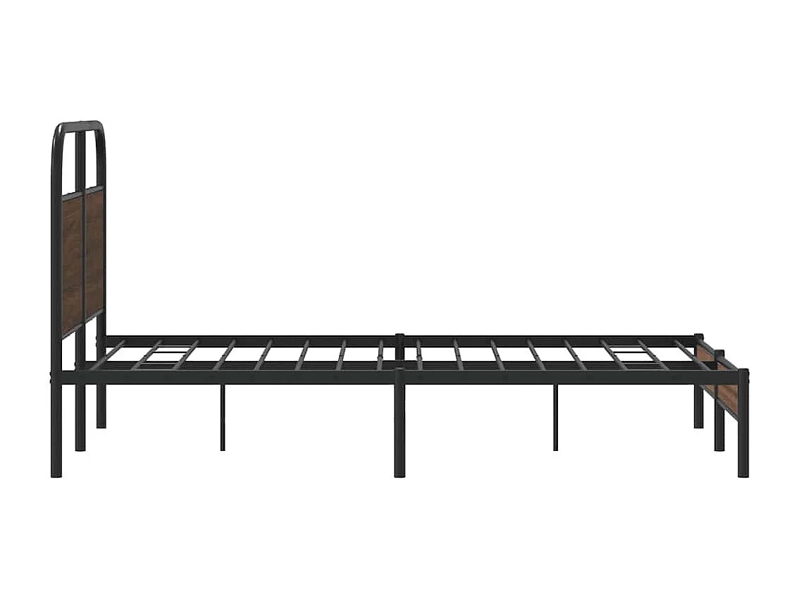 Bettgestell ohne Matratze 120x190 cm Braun Eichen-Optik