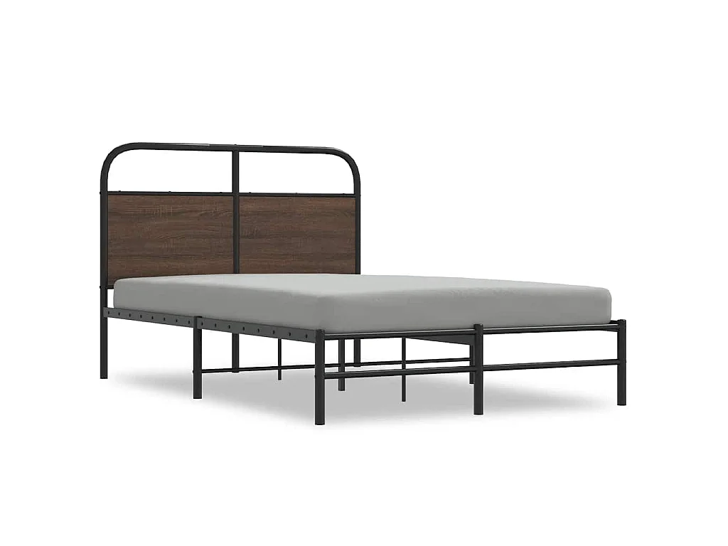 Cadre de lit sans matelas 120x190 cm chêne marron
