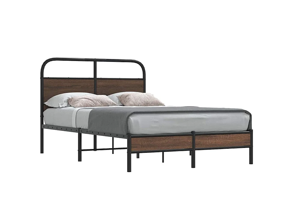 Cadre de lit sans matelas 120x190 cm chêne marron