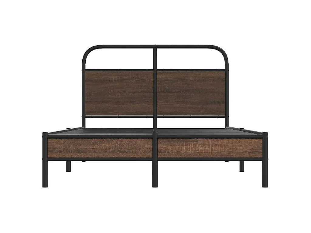 Cadre de lit sans matelas 120x190 cm chêne marron