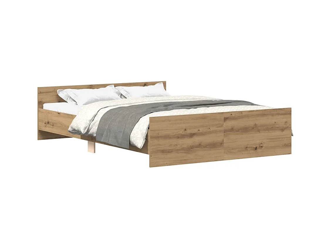 Bettgestell ohne Matratze Artisan-Eiche 120x190cm Holzwerkstoff
