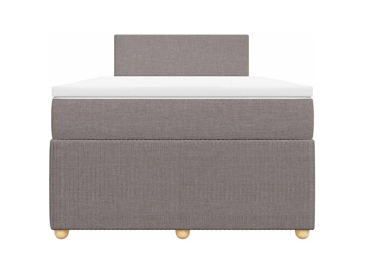 Boxspring met matras stof taupe 120x190 cm