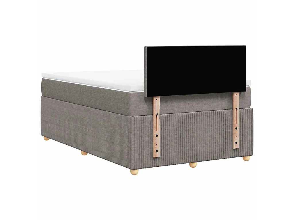 Boxspringbett mit Matratze Taupe 120x190 cm Stoff