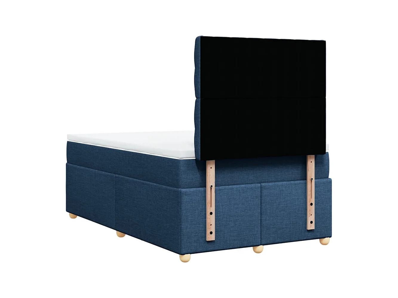 Boxspringbett mit Matratze Blau 120x200 cm Stoff